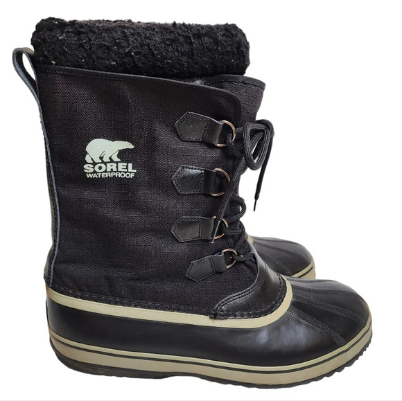 SOREL Men's 1964 Pac Nylon Waterproof Insulated Black Winter Boots Size 14 - Picture 12 of 16